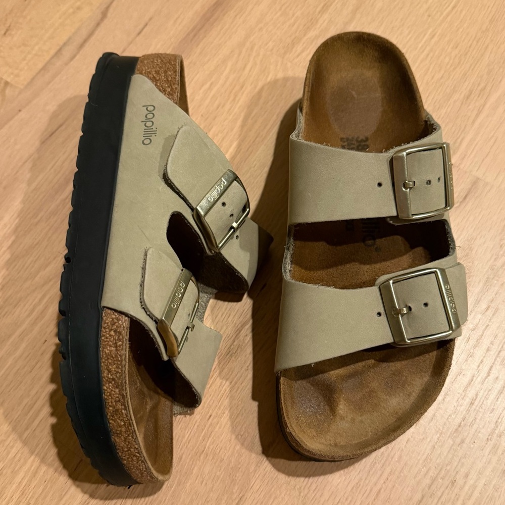 Papillio Women's Two-Strap Sandal in Light Taupe